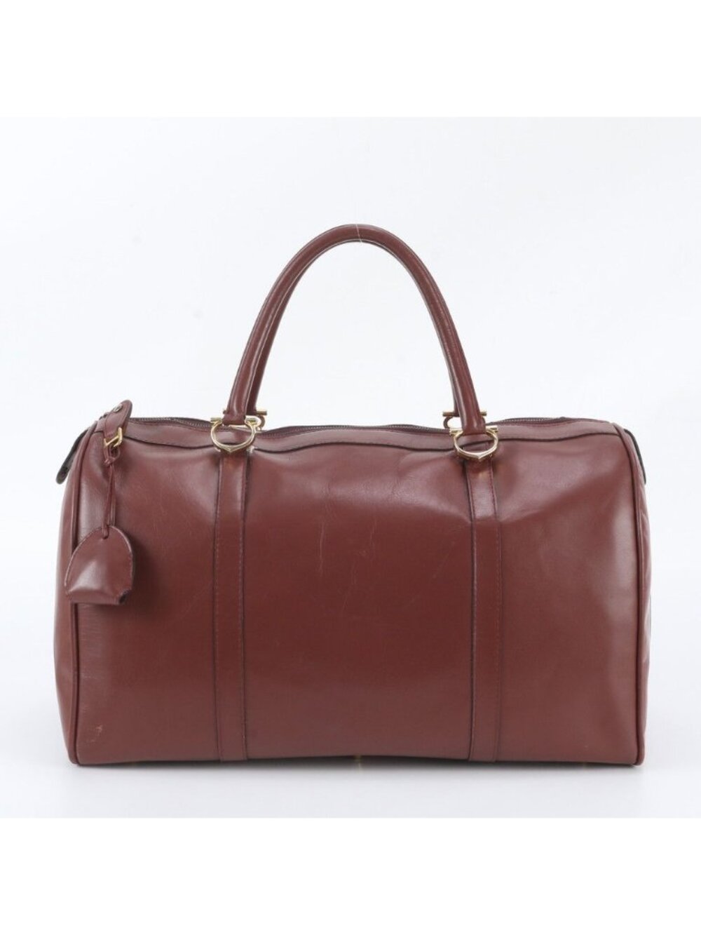 Cartier Must Leather Boston Bag Tote Carrie
